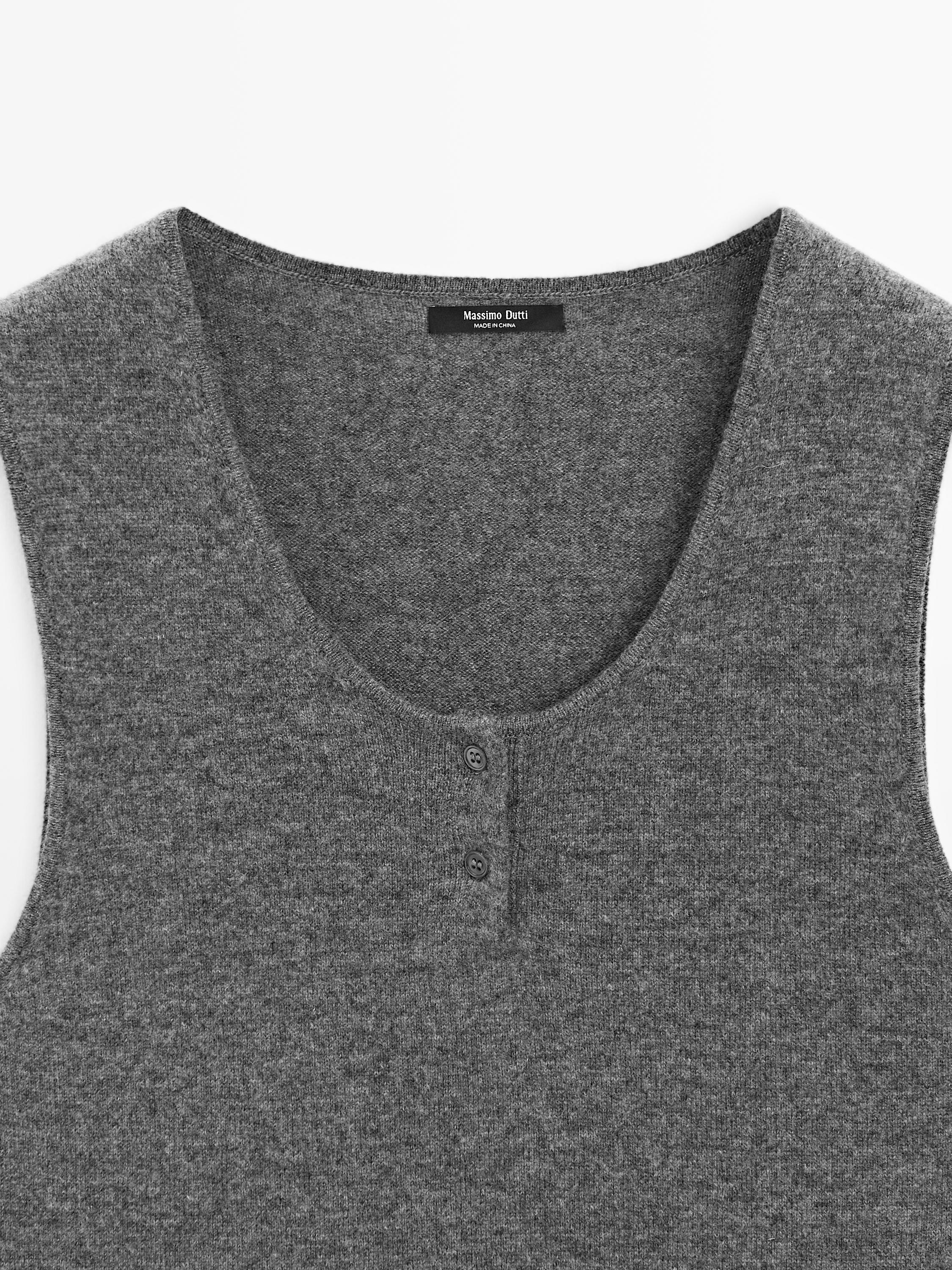 Knit top with button details